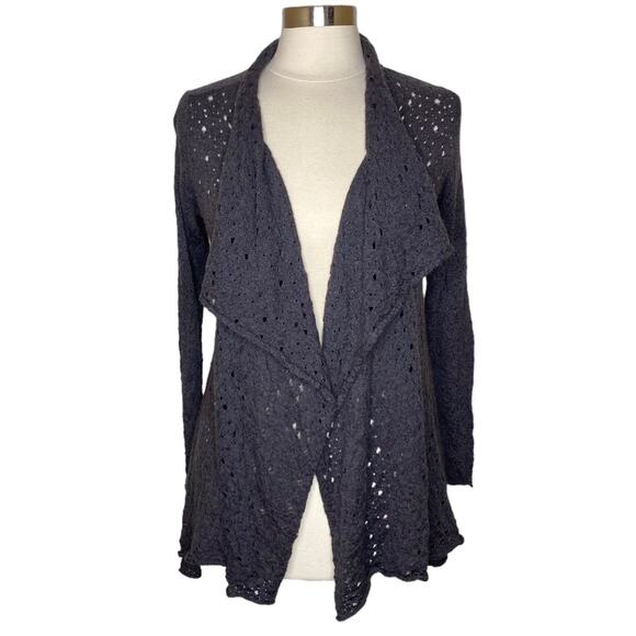 Eileen Fisher Open Knit Merino Wool Open‎ Front Cardigan Sweater Women’s PP 2-4P - Picture 1 of 10
